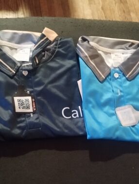 Cal-themed Polo Lot - Navy and Bright Blue Collars
